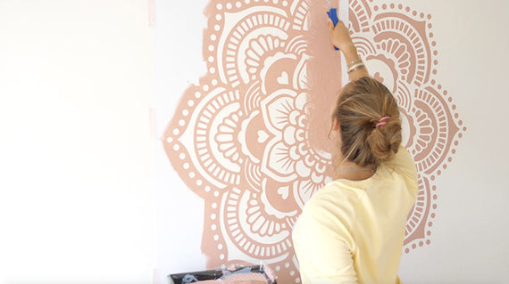 Yoga Mandala - XL mandala stencil