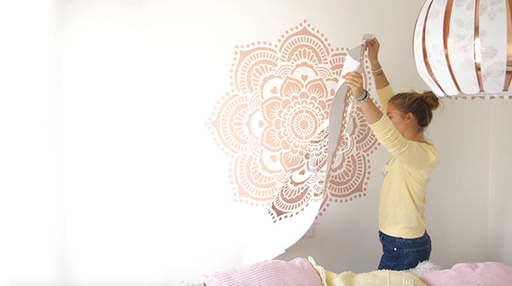 Yoga Mandala - XL mandala stencil