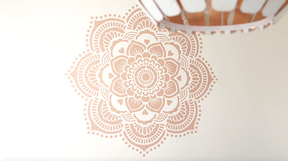 Yoga Mandala - XL mandala stencil