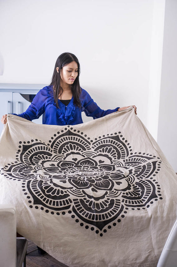 Yoga Mandala - XL mandala stencil
