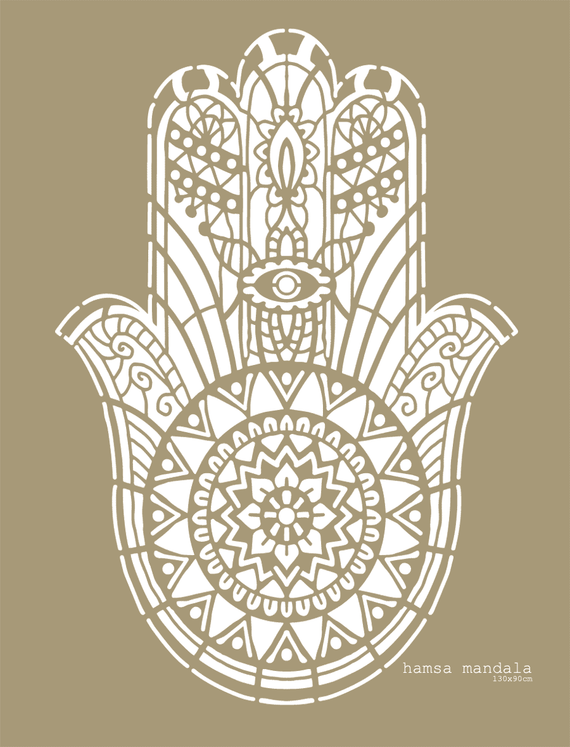 Hand of Fatima - XL Mandala Stencil