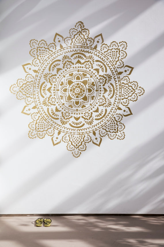 Heilige Mandala - XXL Mandala-muurstencil