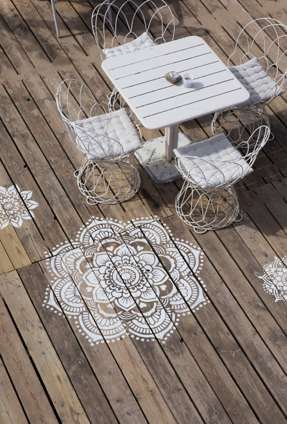 Yoga Mandala - XL mandala stencil