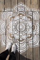 Yoga Mandala - XL mandala stencil