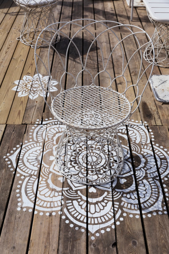 Yoga Mandala - XL mandala stencil