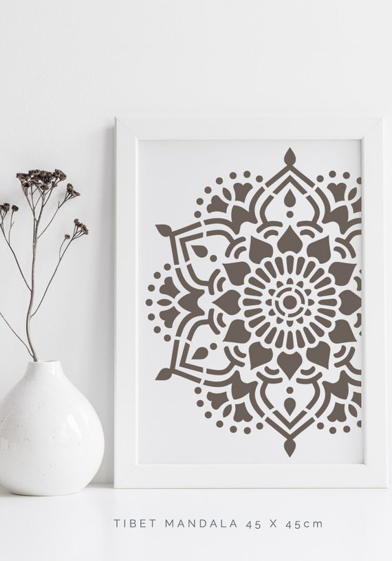 Tibet - XL Mandala Stencil