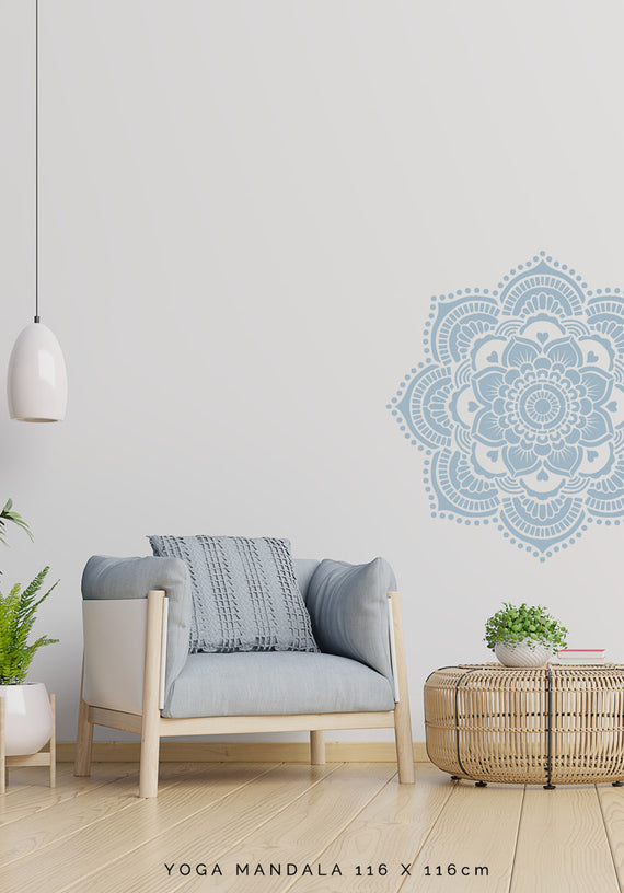 Yoga Mandala - XL mandala stencil